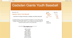 Desktop Screenshot of gadsdengiantsyouthbaseball.blogspot.com