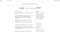 Desktop Screenshot of msexchangetips.blogspot.com