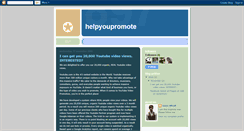 Desktop Screenshot of helpyoupromote.blogspot.com