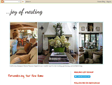 Tablet Screenshot of joyofnesting.blogspot.com