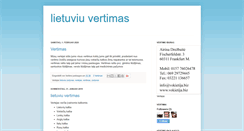 Desktop Screenshot of lietuviu-vertimas.blogspot.com