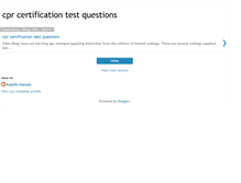 Tablet Screenshot of cpr-certification-test-questions55.blogspot.com