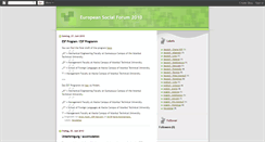 Desktop Screenshot of europeansocialforum2010.blogspot.com