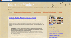 Desktop Screenshot of educationworker.blogspot.com