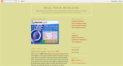 Desktop Screenshot of heal-your-migraine.blogspot.com