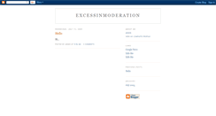 Desktop Screenshot of excessinmoderation.blogspot.com