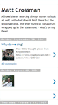 Mobile Screenshot of mattcrossman.blogspot.com