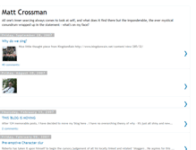 Tablet Screenshot of mattcrossman.blogspot.com