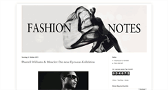 Desktop Screenshot of fashion-notes-today.blogspot.com