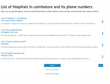 Tablet Screenshot of listofhospitalsincoimbatore.blogspot.com