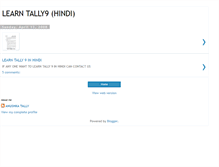 Tablet Screenshot of learntally9hindi.blogspot.com