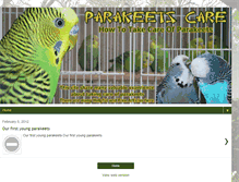 Tablet Screenshot of parakeetcare.blogspot.com