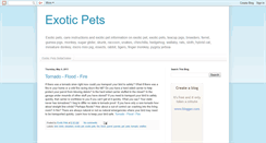 Desktop Screenshot of exoticpetsbellaonline.blogspot.com