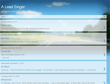 Tablet Screenshot of aleadsinger.blogspot.com