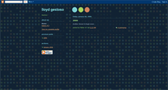 Desktop Screenshot of lloydgestoso.blogspot.com
