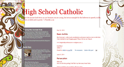 Desktop Screenshot of highschoolcatholic.blogspot.com