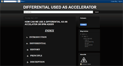 Desktop Screenshot of differentialusedasaccelerator.blogspot.com