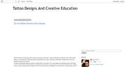Desktop Screenshot of creativetattoos.blogspot.com