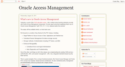 Desktop Screenshot of oracleaccessmanagement.blogspot.com