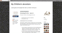 Desktop Screenshot of mychildrensancestors.blogspot.com