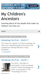 Mobile Screenshot of mychildrensancestors.blogspot.com