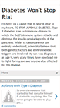 Mobile Screenshot of diabeteswontstoprial.blogspot.com