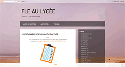 Desktop Screenshot of fleaulycee.blogspot.com