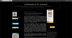 Desktop Screenshot of experienciausuario.blogspot.com