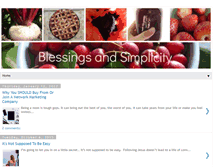 Tablet Screenshot of blessingsandsimplicity.blogspot.com