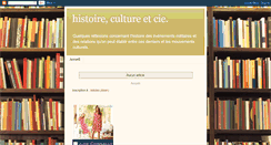 Desktop Screenshot of histoireculture.blogspot.com