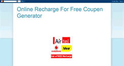 Desktop Screenshot of freerechargecoupen.blogspot.com