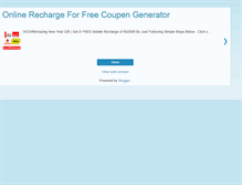 Tablet Screenshot of freerechargecoupen.blogspot.com