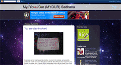 Desktop Screenshot of myoursaddhana.blogspot.com
