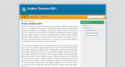 Desktop Screenshot of couleurtendance2011.blogspot.com