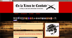 Desktop Screenshot of enlalineadecombate.blogspot.com
