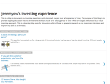 Tablet Screenshot of jeremyowinvestingexperience.blogspot.com