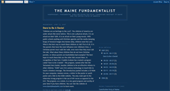 Desktop Screenshot of mainefundamentalist.blogspot.com