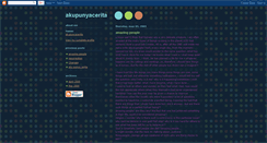 Desktop Screenshot of akupunyacerita.blogspot.com