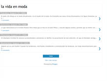 Tablet Screenshot of lavidaenmoda.blogspot.com