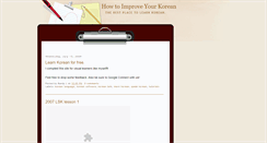 Desktop Screenshot of korean4free.blogspot.com