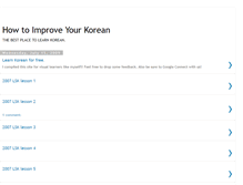 Tablet Screenshot of korean4free.blogspot.com