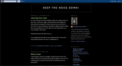 Desktop Screenshot of keepthenoisedown1.blogspot.com