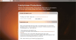 Desktop Screenshot of catchphraseproductions.blogspot.com