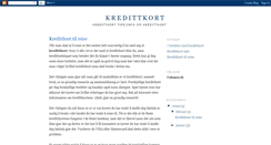 Desktop Screenshot of kredittkortinfo.blogspot.com