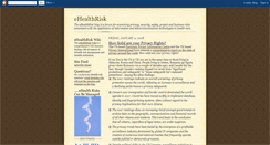 Desktop Screenshot of ehealthrisk.blogspot.com
