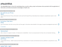 Tablet Screenshot of ehealthrisk.blogspot.com