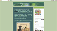 Desktop Screenshot of blogmasquepalabras.blogspot.com