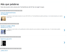 Tablet Screenshot of blogmasquepalabras.blogspot.com