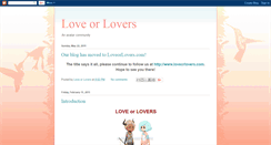 Desktop Screenshot of loveorlovers.blogspot.com