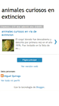 Mobile Screenshot of animalecuriososenextincion.blogspot.com